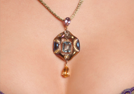 The  Blue Heart Pendant from  the Contemporary  Renaissance Line